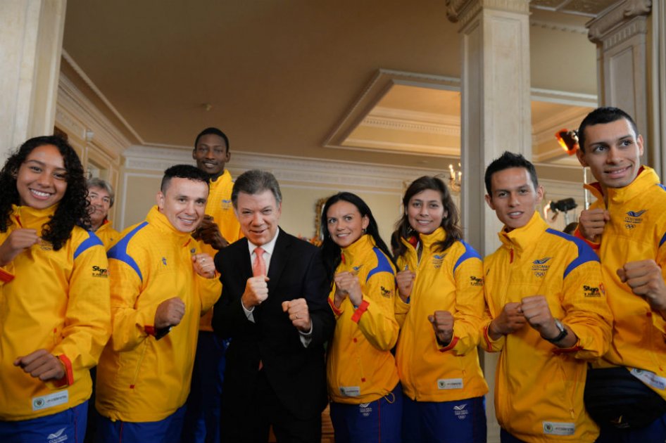 Santos dice que Colombia está cada vez más cerca de ser una potencia deportiva