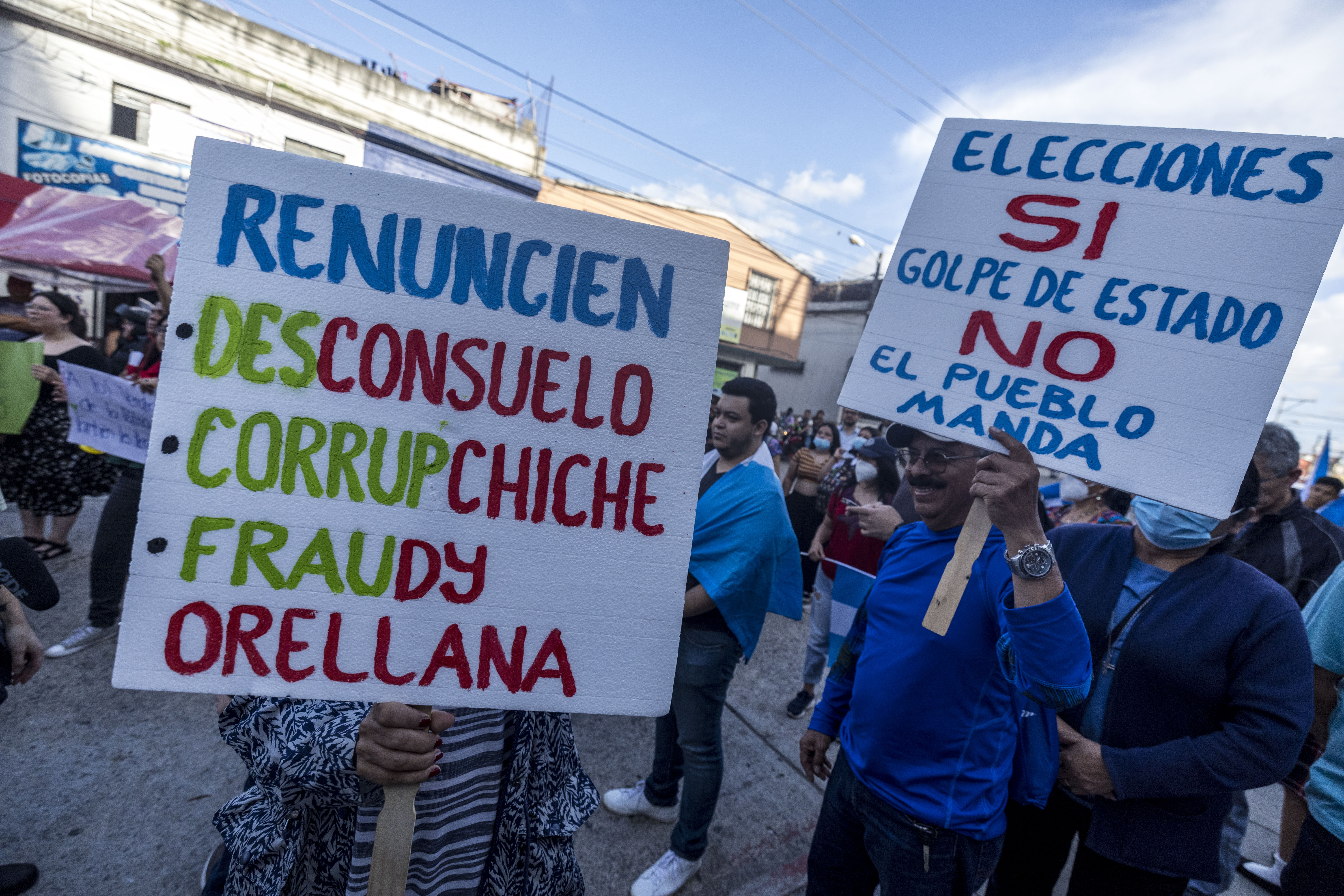 En fotos, las manifestaciones por las decisiones de los fiscales en Guatemala