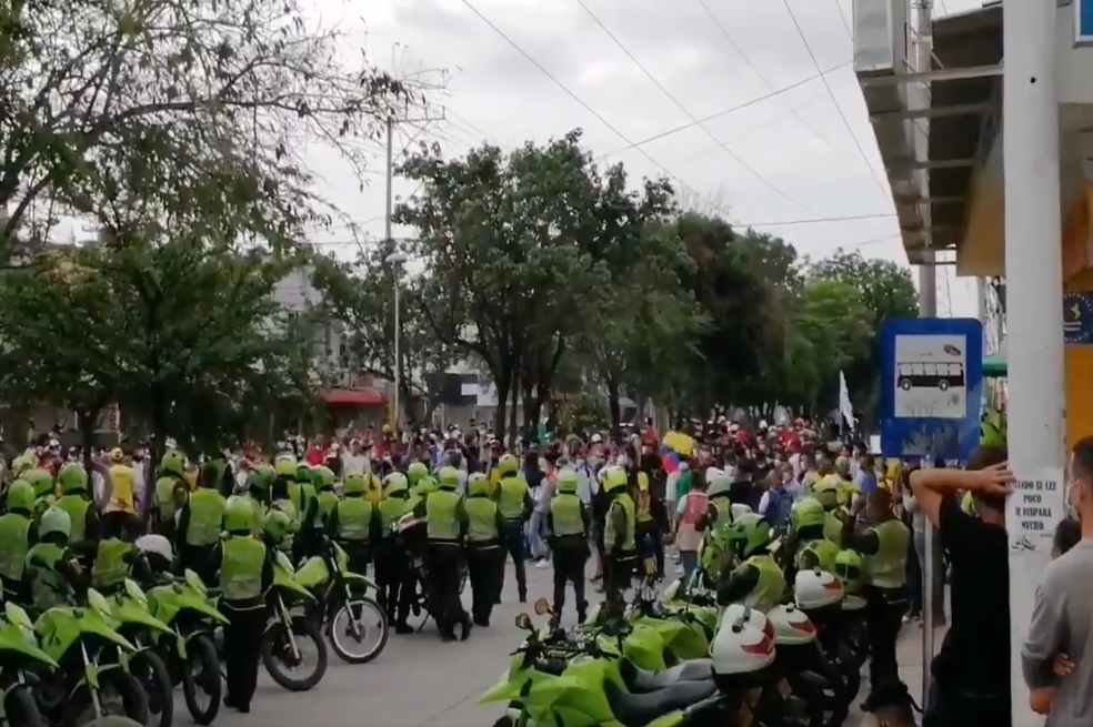 Protestas en Barranquilla por partido Colombia vs Argentina
