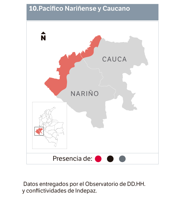 Datos entregados por el Observatorio de DD.HH. y conflictividades de Indepaz.