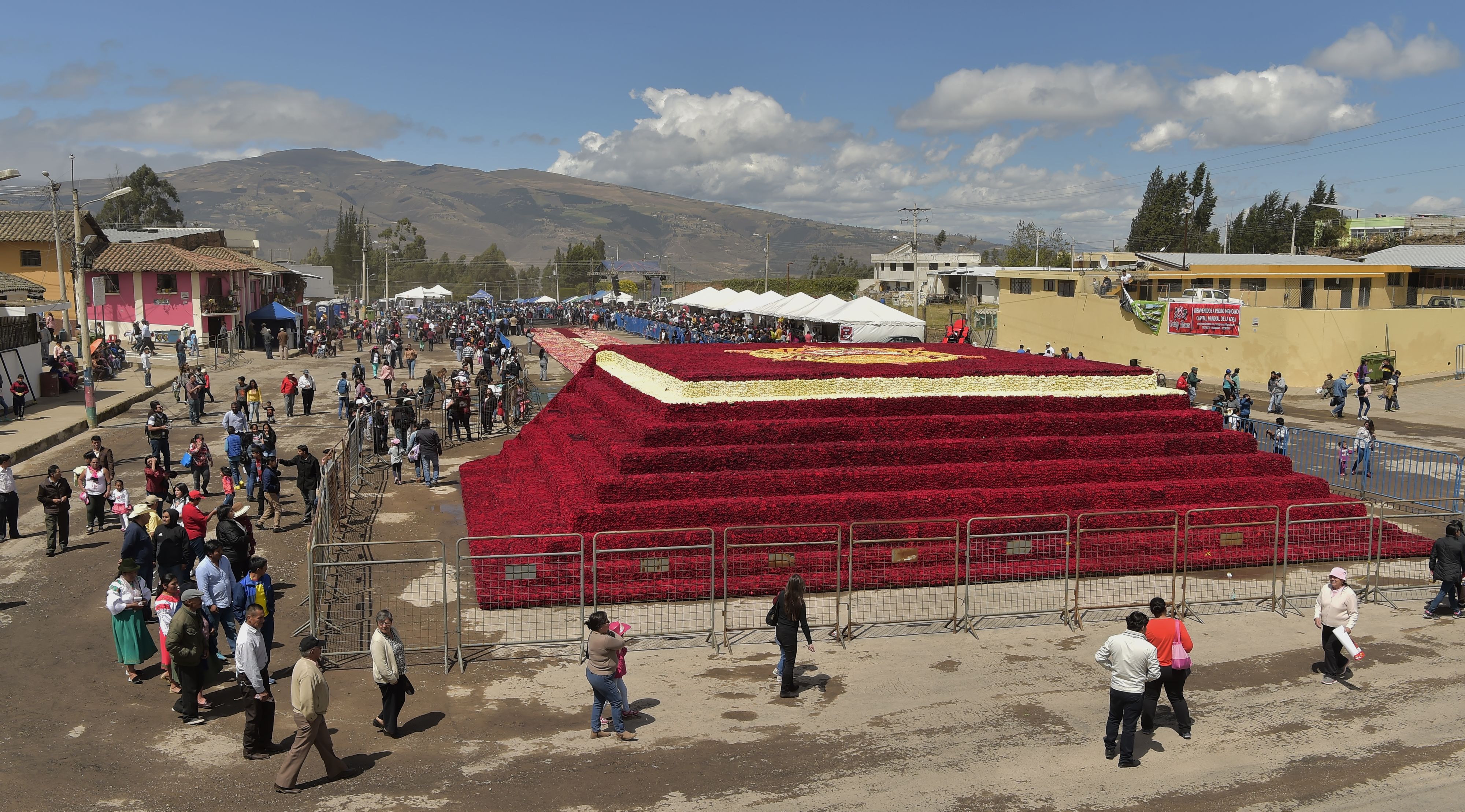 Ecuador busca nuevo título Guinness con arreglo de 500.000 rosas