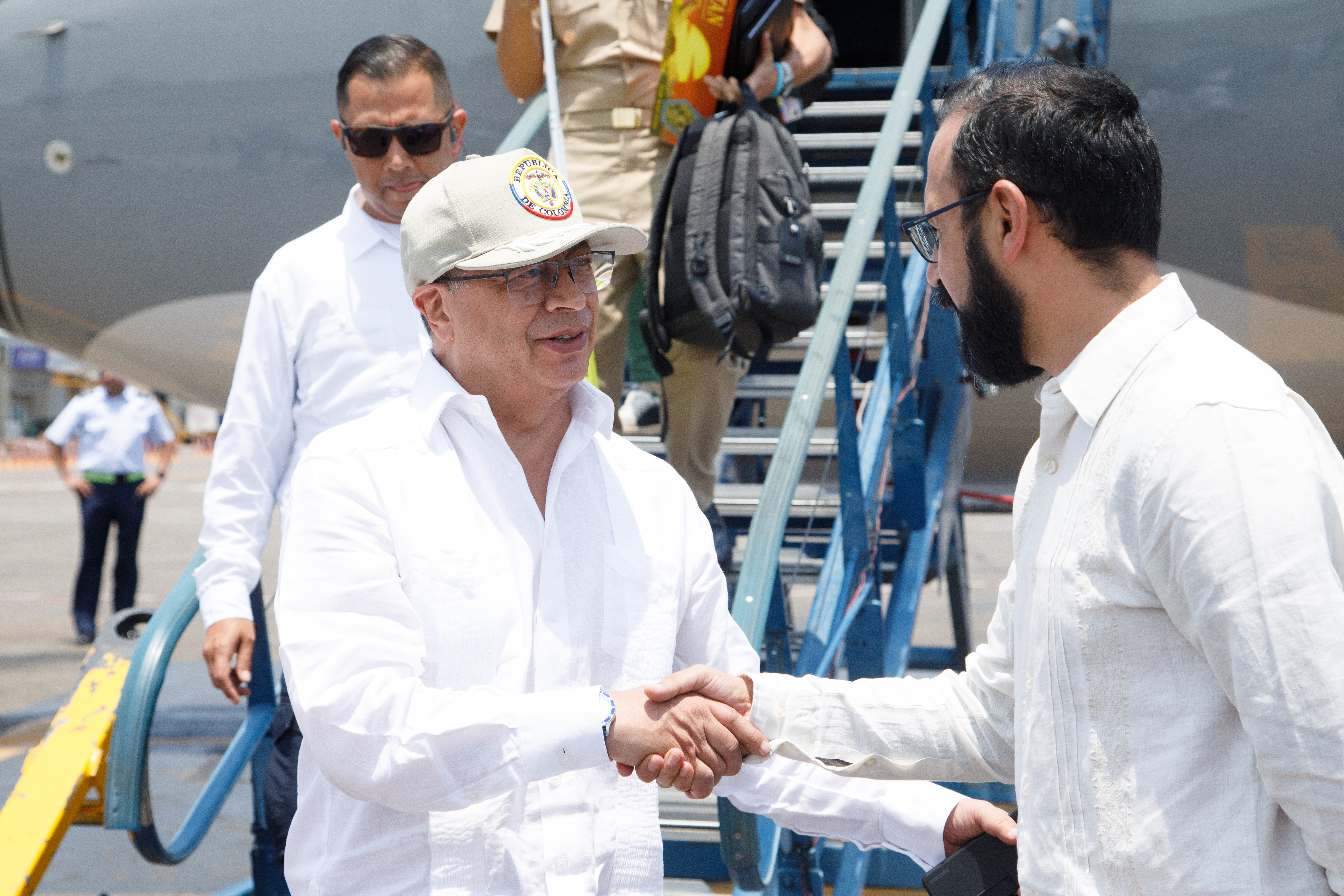 Presidente Gustavo Petro y Andrés Camacho, ministro de Minas y Energía.