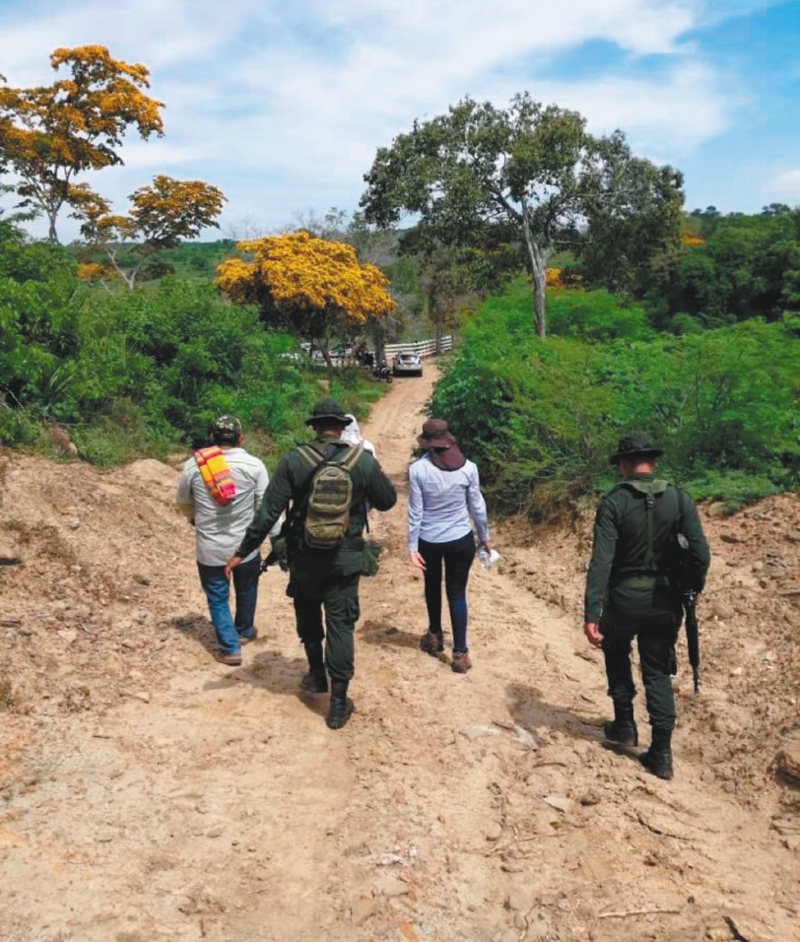 La inspección de Policía local brinda acompañamiento a los jueces.