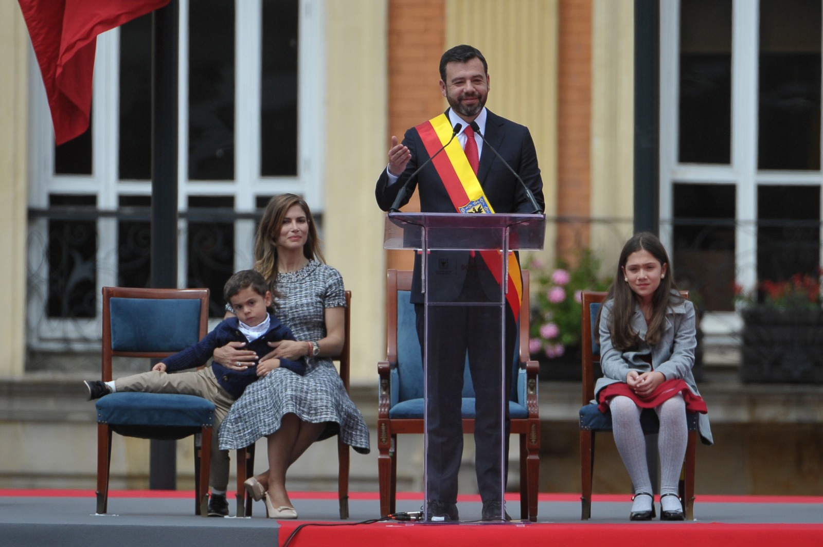 Carlos Fernando Galán en el acto de posesión como alcalde de Bogotá.