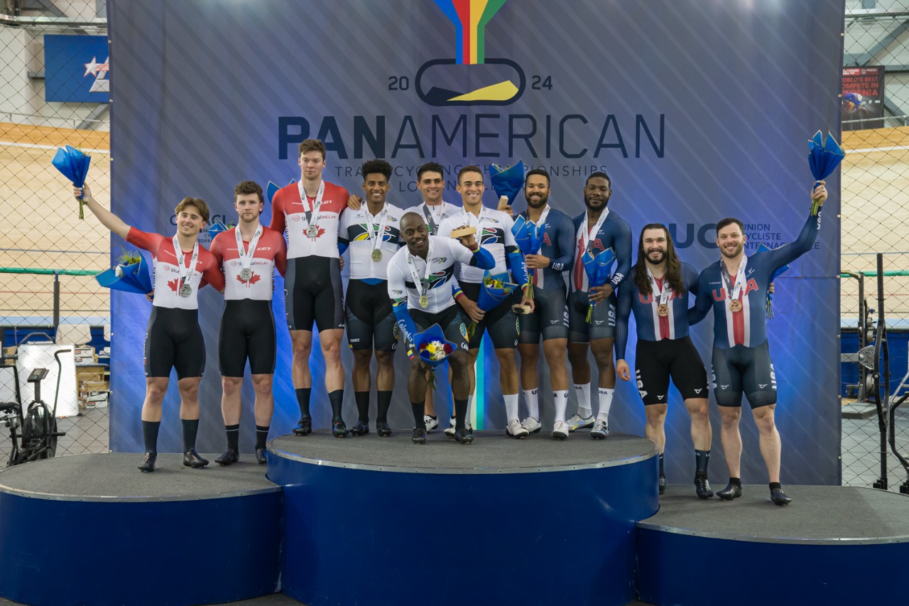Kevin Quintero empezó su cosecha en Los Ángeles: oro en velocidad por equipos