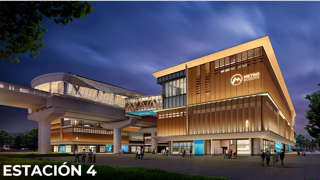 Los materiales, colores y conceptos de diseño que muestran los renders son los aprobados. La estación 4 quedará ubicada en la Av. 1° de mayo entre las calles 42 sur y 42c sur.
