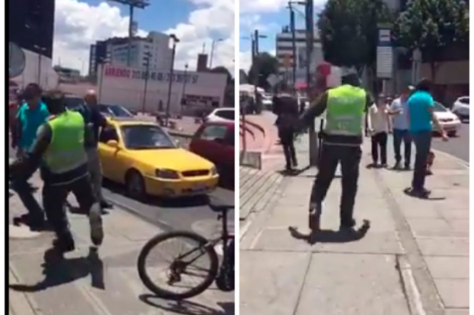 Policía agrede a joven que le reprochó por no reaccionar ante robo de moto