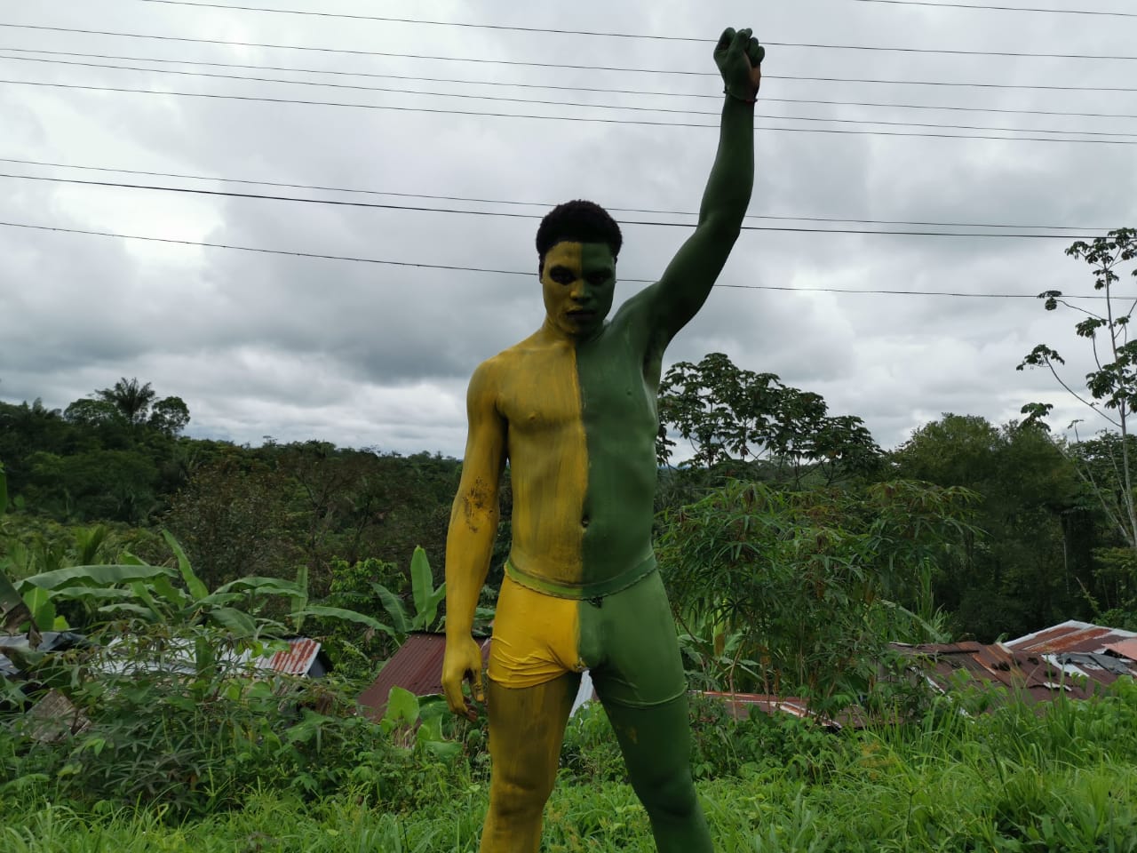 Fotografías de la marcha en las calles de Buenaventura el 7 de febrero de 2021.