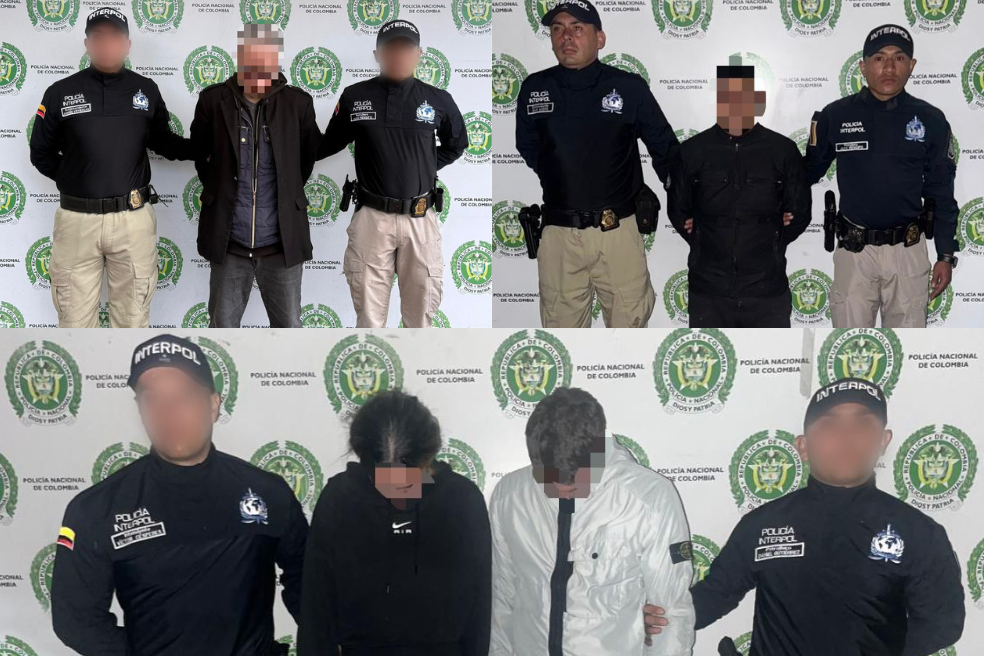 En los primeros días de 2026, Interpol retuvo en Colombia a 15 prófugos internacionales