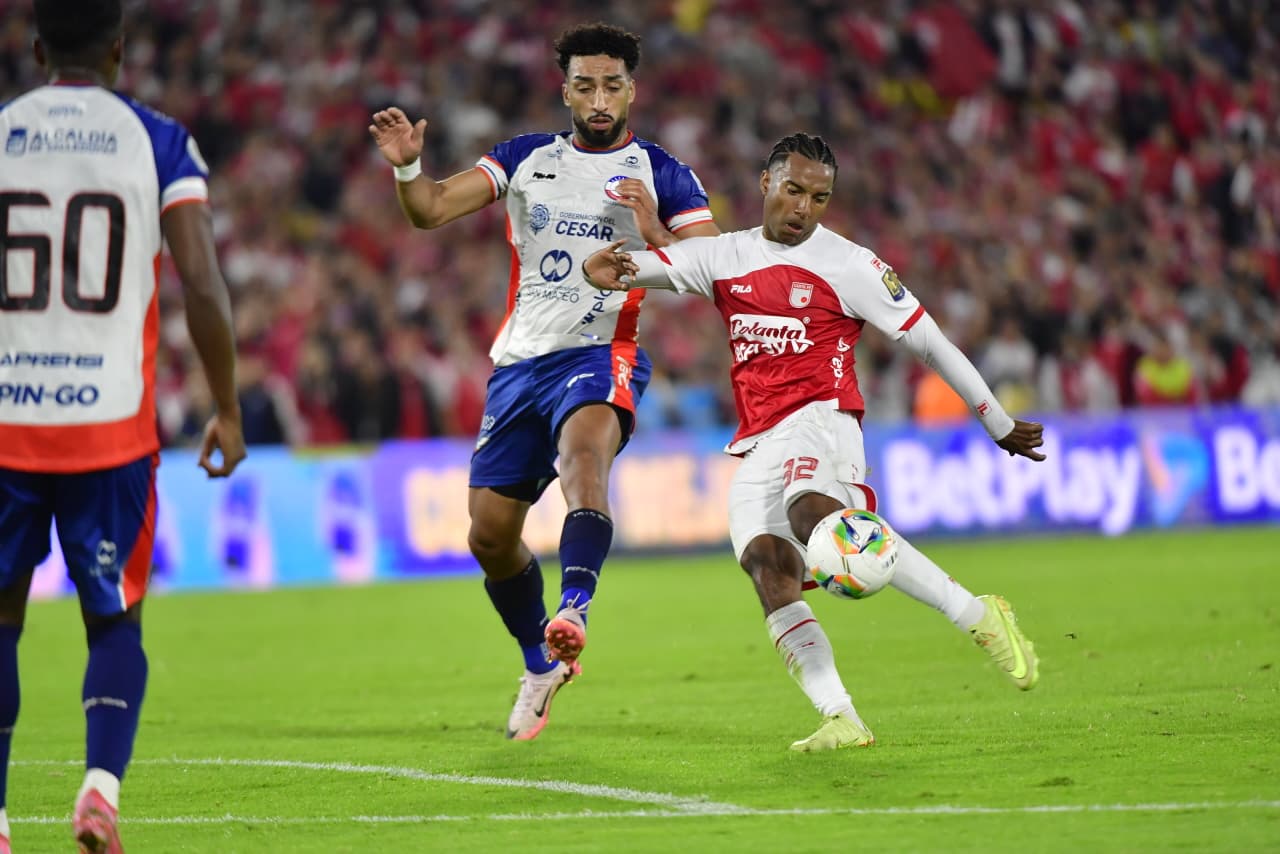 Cristian Mafla se ha consolidado por la banda izquierda de Santa Fe. Es uno de los hombres más experimentados del plantel cardenal.