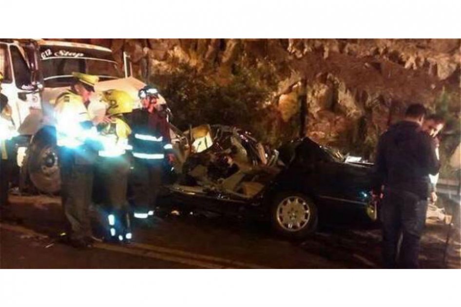 Grave accidente en vía La Calera