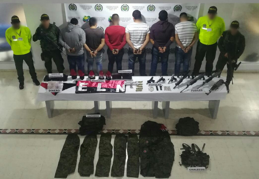 Policía capturó a seis integrantes del Eln en zona rural de Nariño