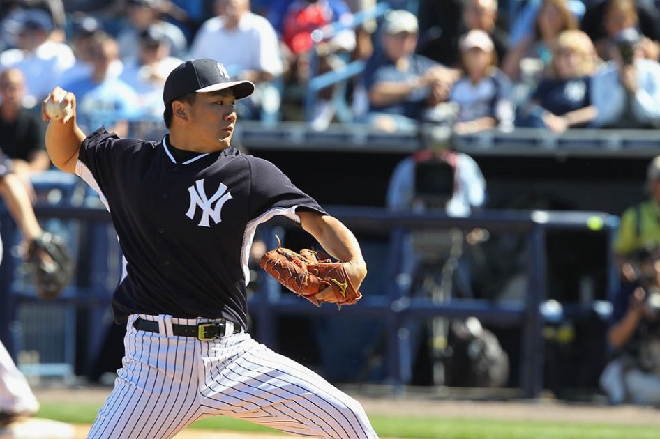 Mashahiro Tanaka lanzador de los Yanquis de Nueva York. Foto: AFP