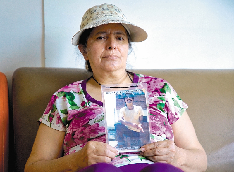 Luz Marina Hache, compañera de Eduardo Torres, víctima de desaparición forzada.