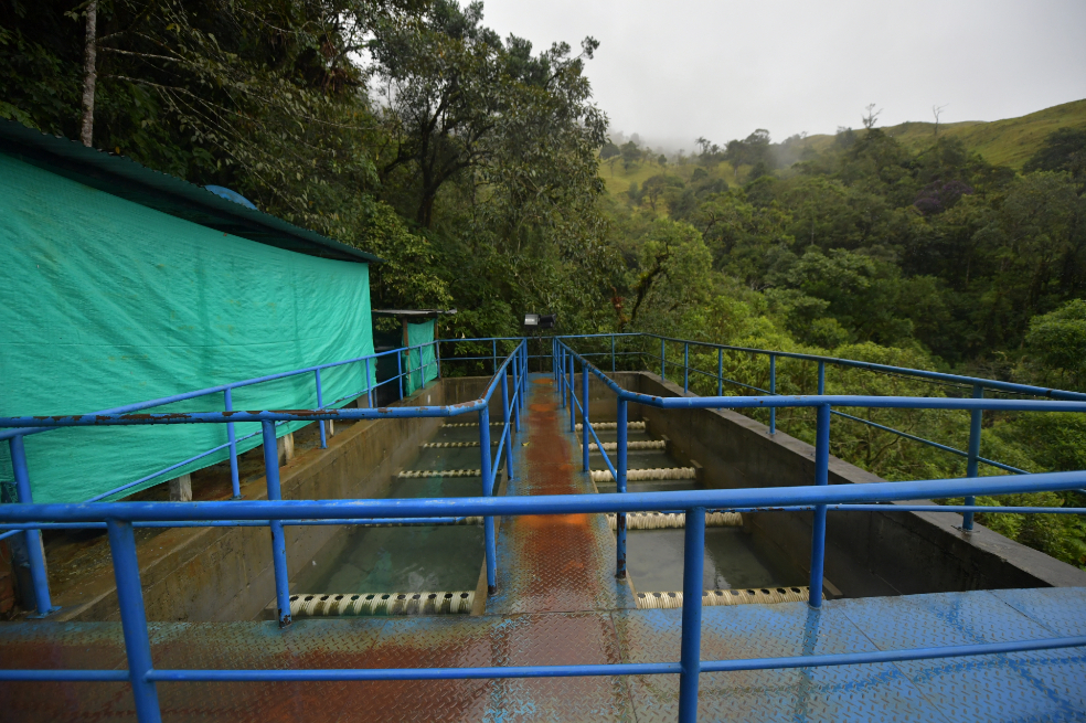 Imagen de la infraestructura de tratamiento de aguas del proyecto cruce cordillera central.