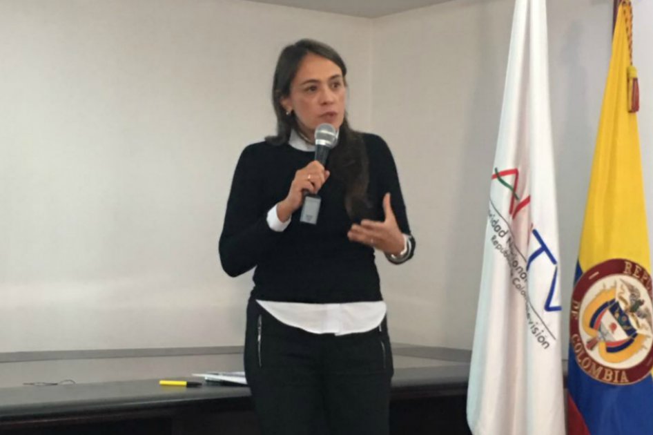 Ángela María Mora Soto, directora de la Agencia Nacional de Televisión.