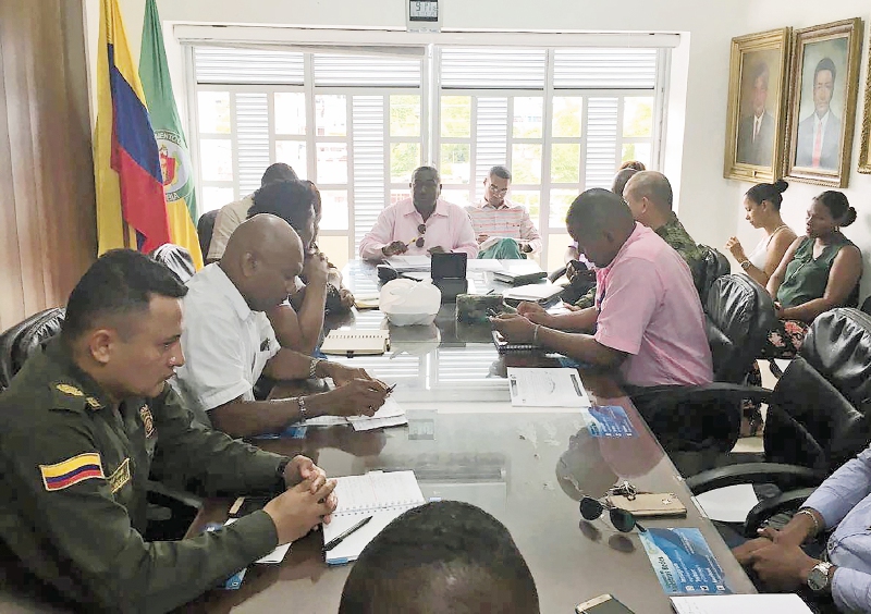 En Consejo de Seguridad se tomaron ayer medidas para asegurar la normalidad del paro. / Prensa Gobernación de Chocó