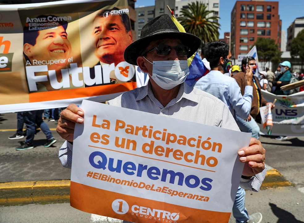 Ecuador, en vilo por fallo sobre candidatura de expresidente Rafael Correa y Andrés Arauz