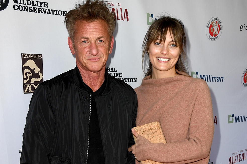 Sean Penn y su tercera esposa Leila George