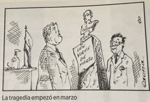 El expresidente Iván Duque y su entonces ministro de Salud, Fernando Ruiz, al comienzo de la pandemia por el covid-19 en 2020.