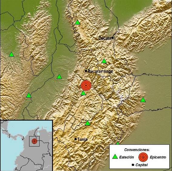 Tres sismos en Los Santos, Santander, se sintieron en varios lugares del país