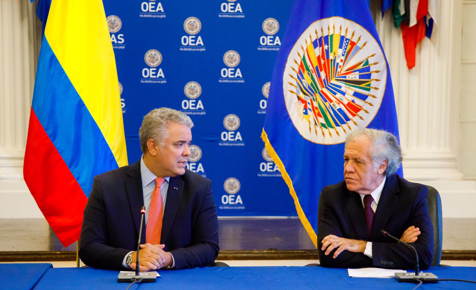 Paz, elecciones y Venezuela, temas claves de la reunión entre Duque y Almagro