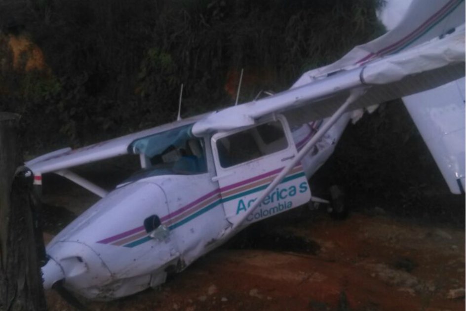 Avioneta que cubría la ruta Quibdó – Medellín se accidentó en el municipio de Caldas