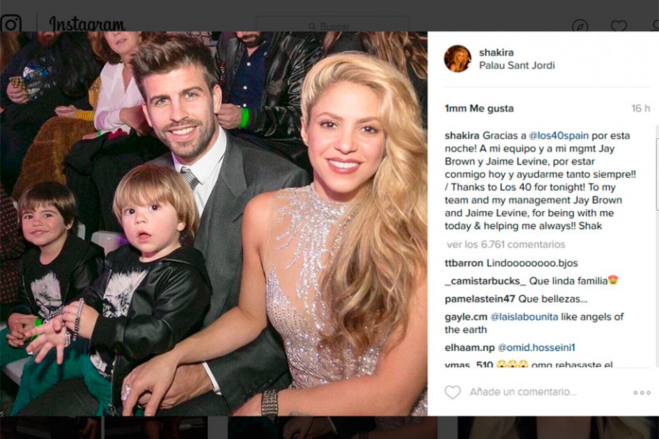 La vida familiar que Piqué retrata en Instagram