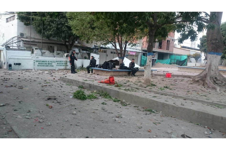 Imagen que circula en redes sociales sobre el falso atentado en Arauca.
