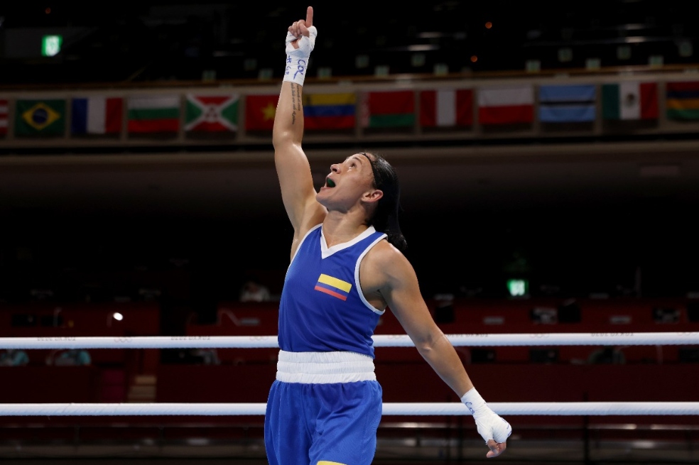 Lo boxeadora colombiana Yeni Arias buscará este martes en la noche asegurar medalla en los Juegos Olímpico de Tokio 2021.