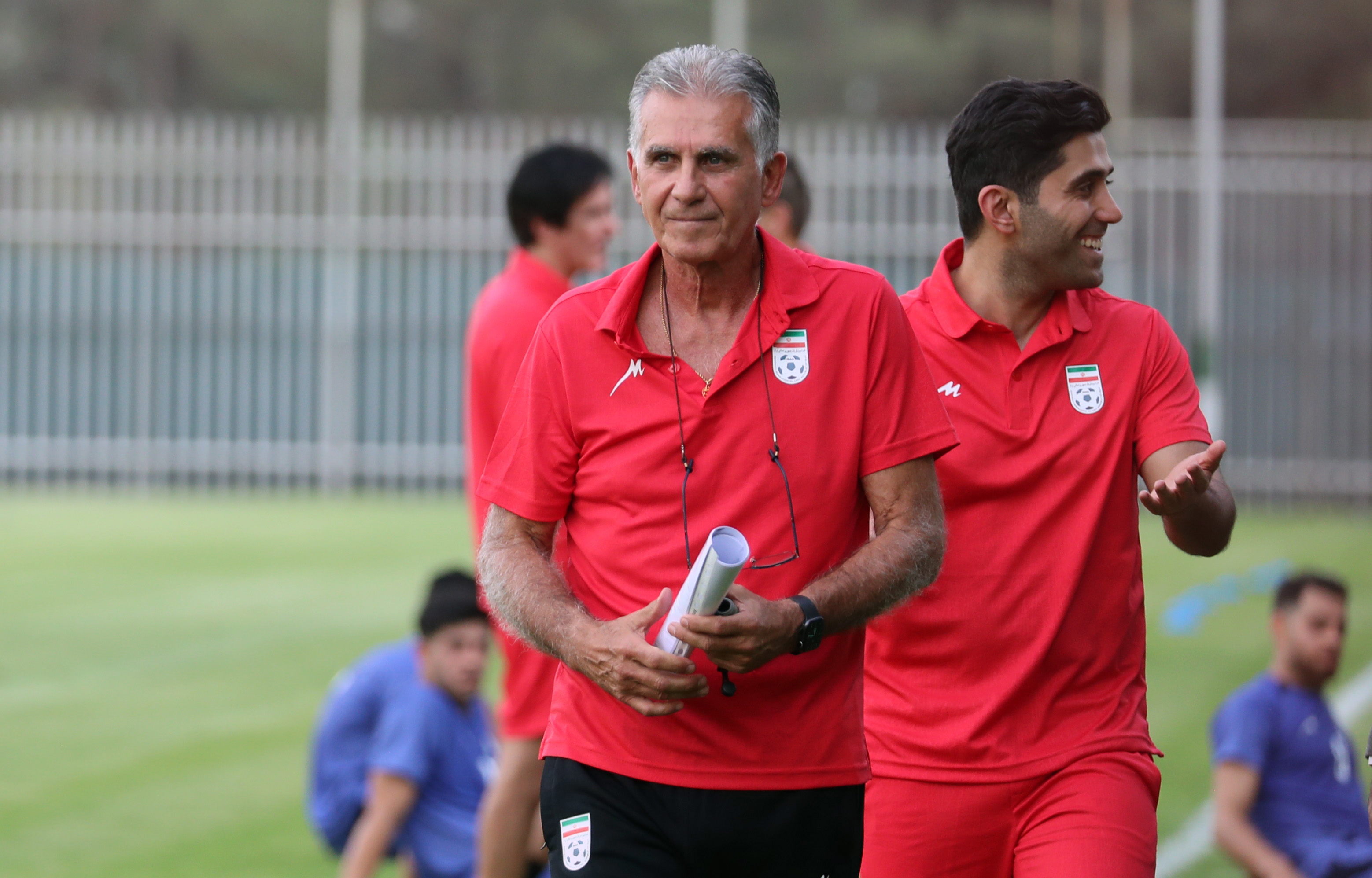 Tehran (Iran(islamic Republic Of)), 14/09/2022.- Newly appointed Iran'Äôs national soccer team head coach Carlos Queiroz (C) leads a training session in Tehran, Iran, 14 September 2022. The 69-year-old Portuguese was appointed after Iran sacked former head coach Croatian Dragan Skocic who led Iran'Äôs national team to the upcoming FIFA 2022 World Cup in Qatar. (Mundial de Fútbol, Croacia, Teherán, Catar) EFE/EPA/ABEDIN TAHERKENAREH