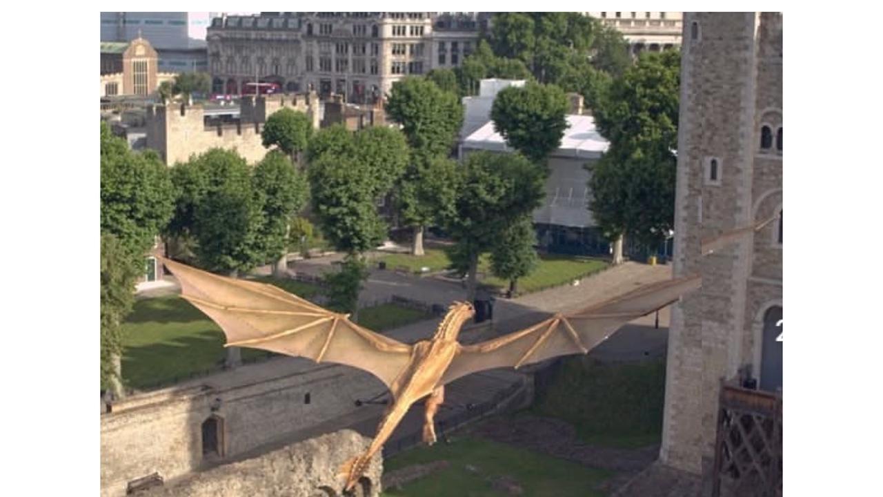 Dragón sobrevoló Londres. Cómo se hizo y más de la creación de HBO para La casa del dragón