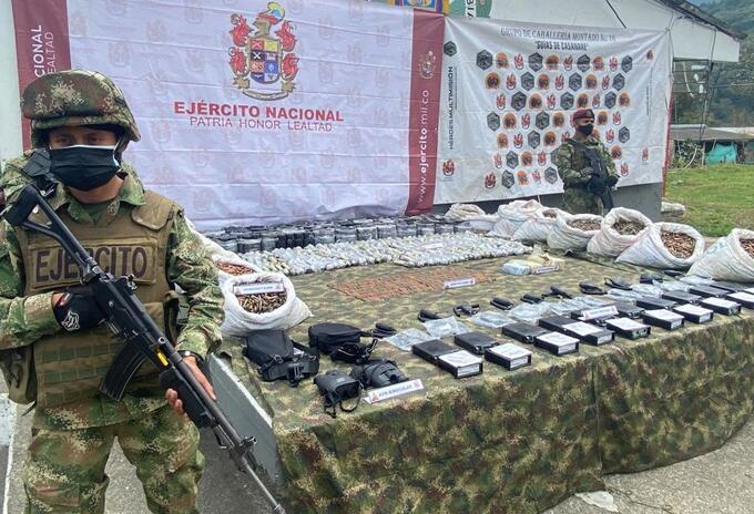 Incautan material de guerra del Eln que sería transportado hasta Arauca