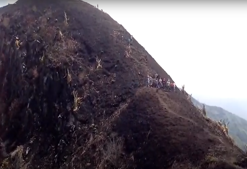 Cerro Carbunco después del incendio
