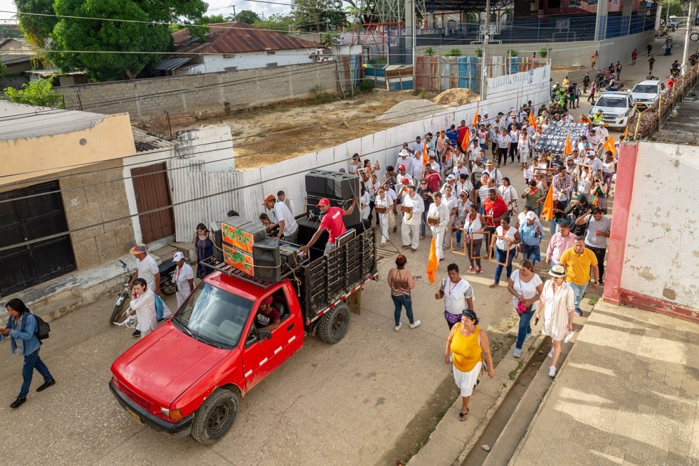 En San Onofre, el municipio con más desaparecidos en Sucre, las víctimas caminaron para recordarlos.
