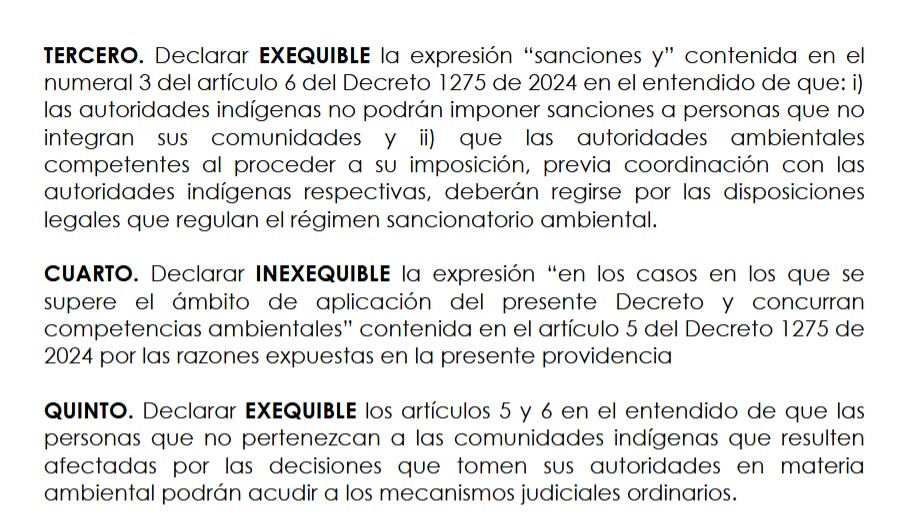 En esta línea, al alto tribunal llegaron dos demandas contra el decreto, y la corte, luego de un análisis de aptitud sustancial, decidió abordar solo cuatro cuestionamientos contra la norma, referente a su posible afectación al interés general y la vulneración al derecho al debido proceso. .