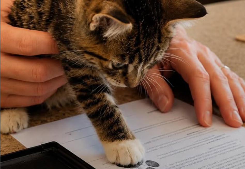 Este es el país donde los gatos estampan su huella para formalizar su adopción