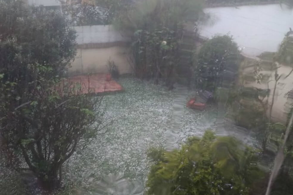 Fuerte granizada se registró este viernes en el noroccidente de Bogotá
