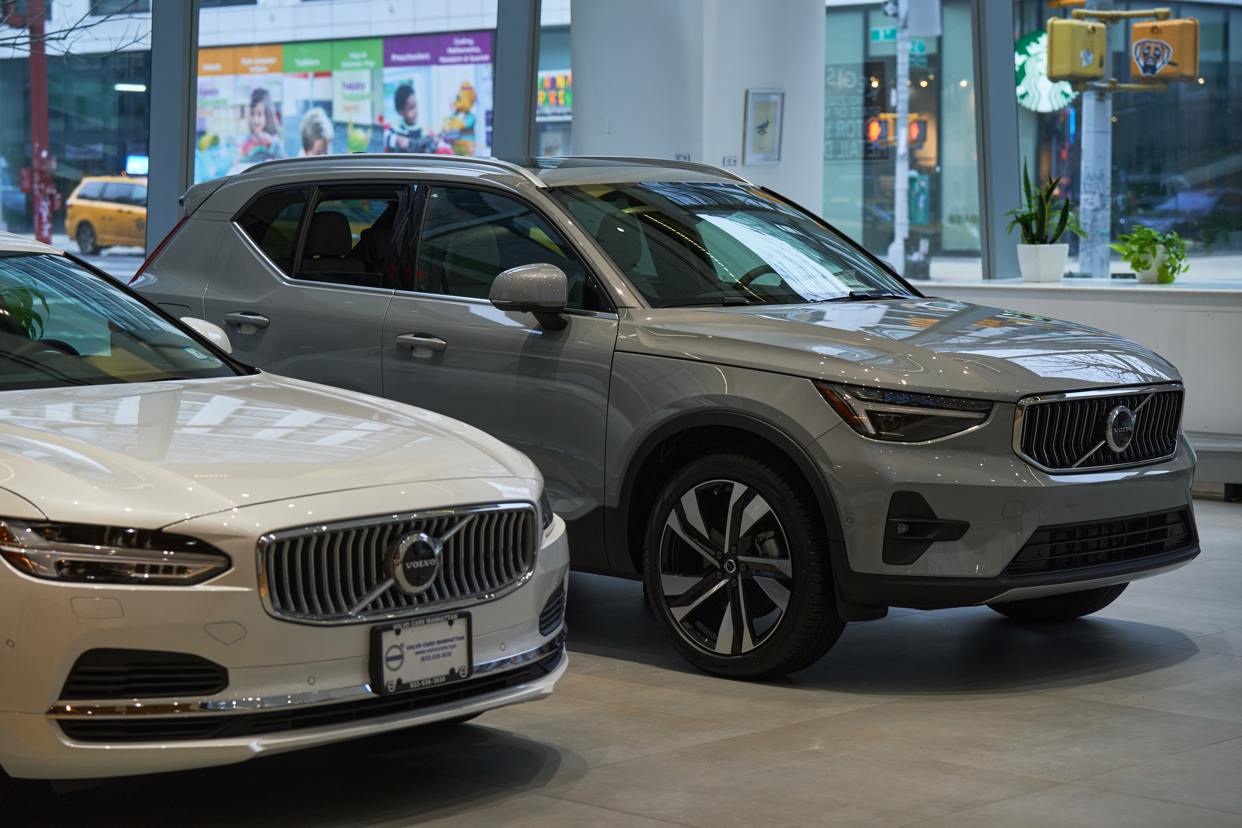 New Volvo vehicles for sale at a dealership in New York, US. Photographer: Bing Guan/Bloomberg