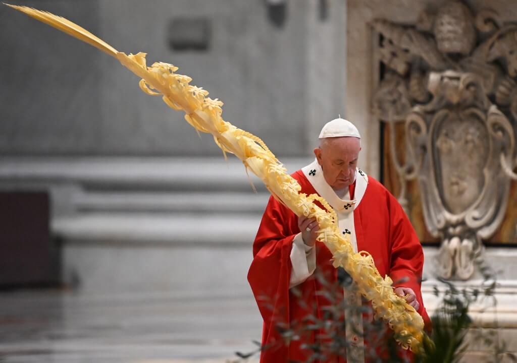 El papa Francisco inaugura la Semana Santa y pidió «valentía» para enfrentar al coronavirus