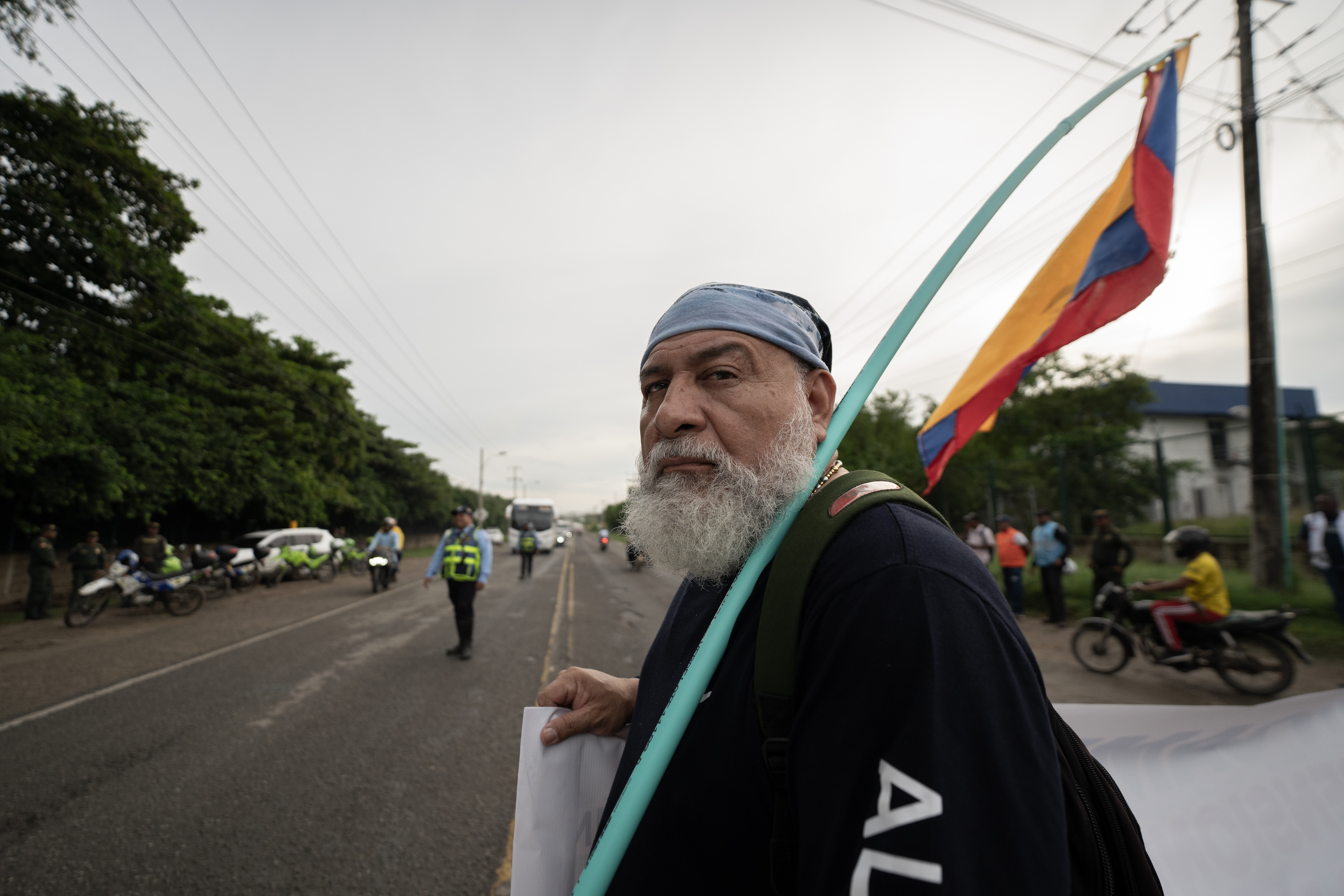 Félix Flores Roca viajó desde Ecuador para liderar la protesta en Mamonal.