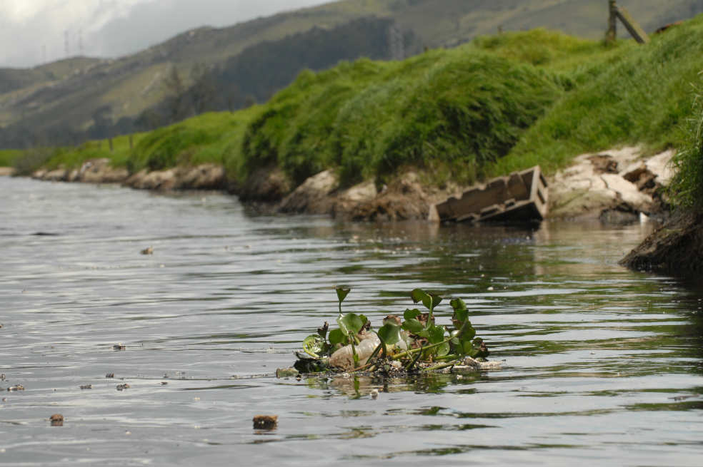 Buscan niños que cayeron al embalse del Muña en Sibaté