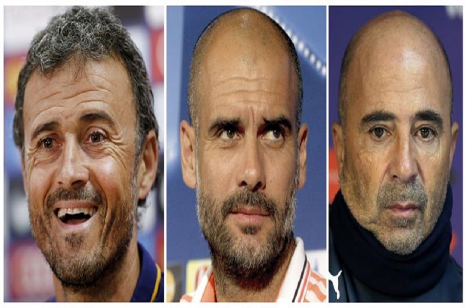 Luis Enrique, Guardiola y Sampaoli, candidatos al mejor entrenador