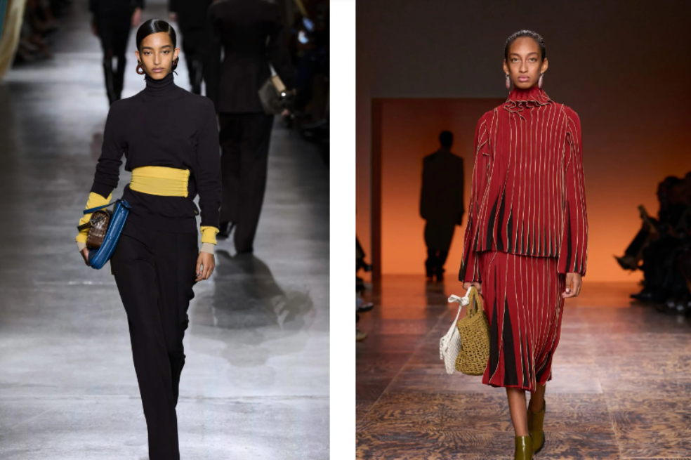 Bolso doble en las tendencias de bolsos 2024, otoño-invierno