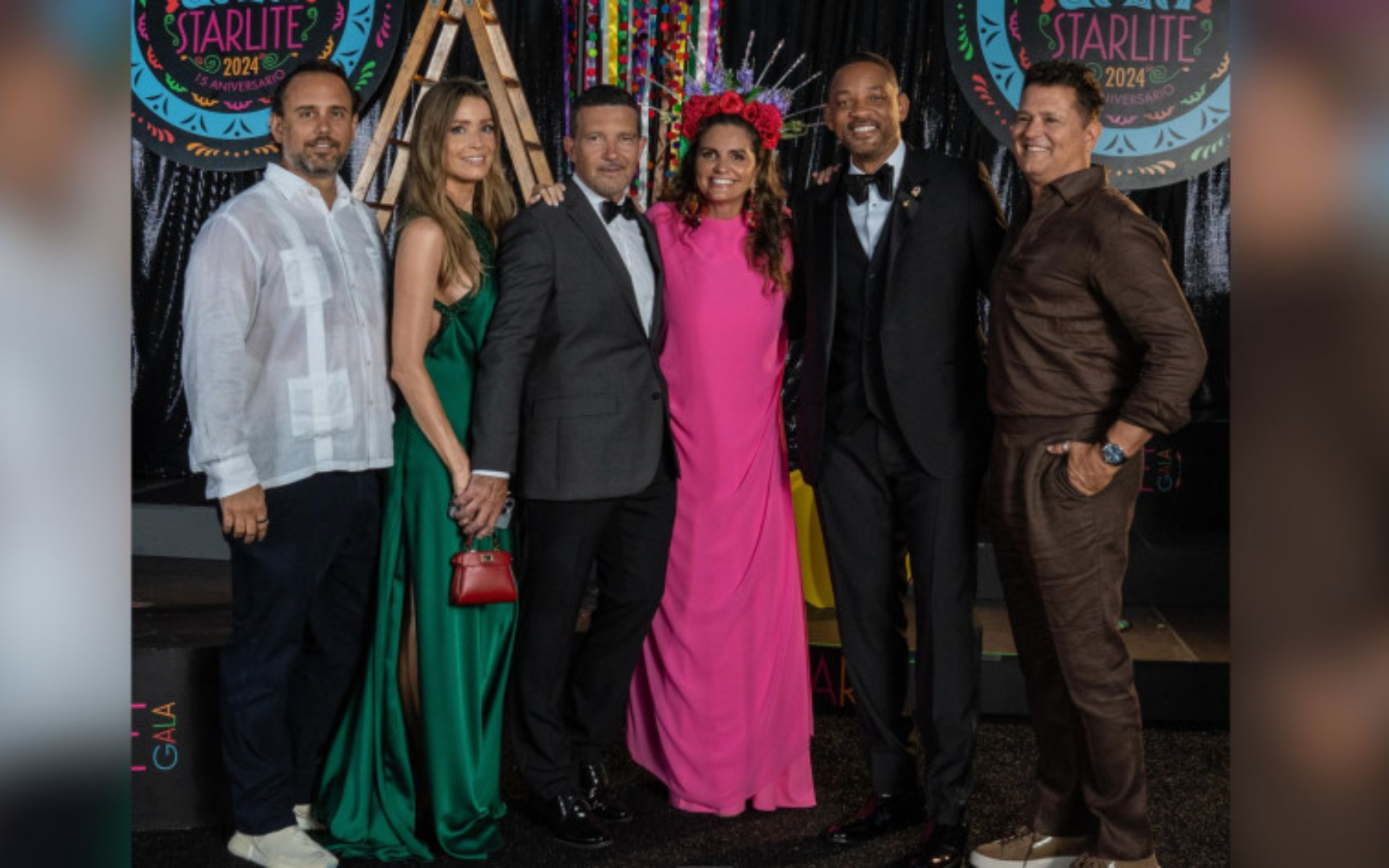 Will Smith y Antonio Banderas celebraron al ritmo de ‘La Gota Fría’ con Carlos Vives