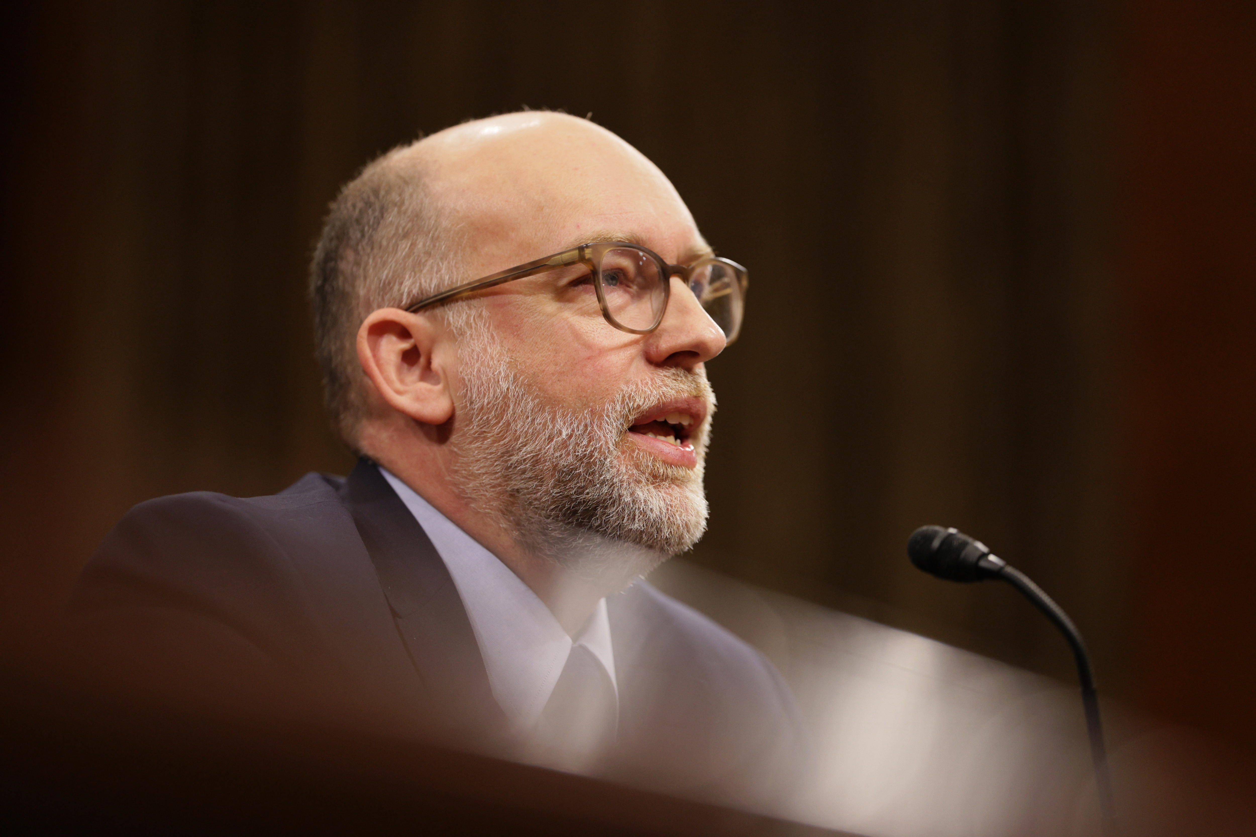 Washington (United States), 22/01/2025.- Russell Vought, US President Donald Trump's pick to lead the Office of Management and Budget, testifies during his confirmation hearing in the Dirksen Senate Office Building in Washington, DC, USA, 22 January 2025. EFE/EPA/ALLISON DINNER