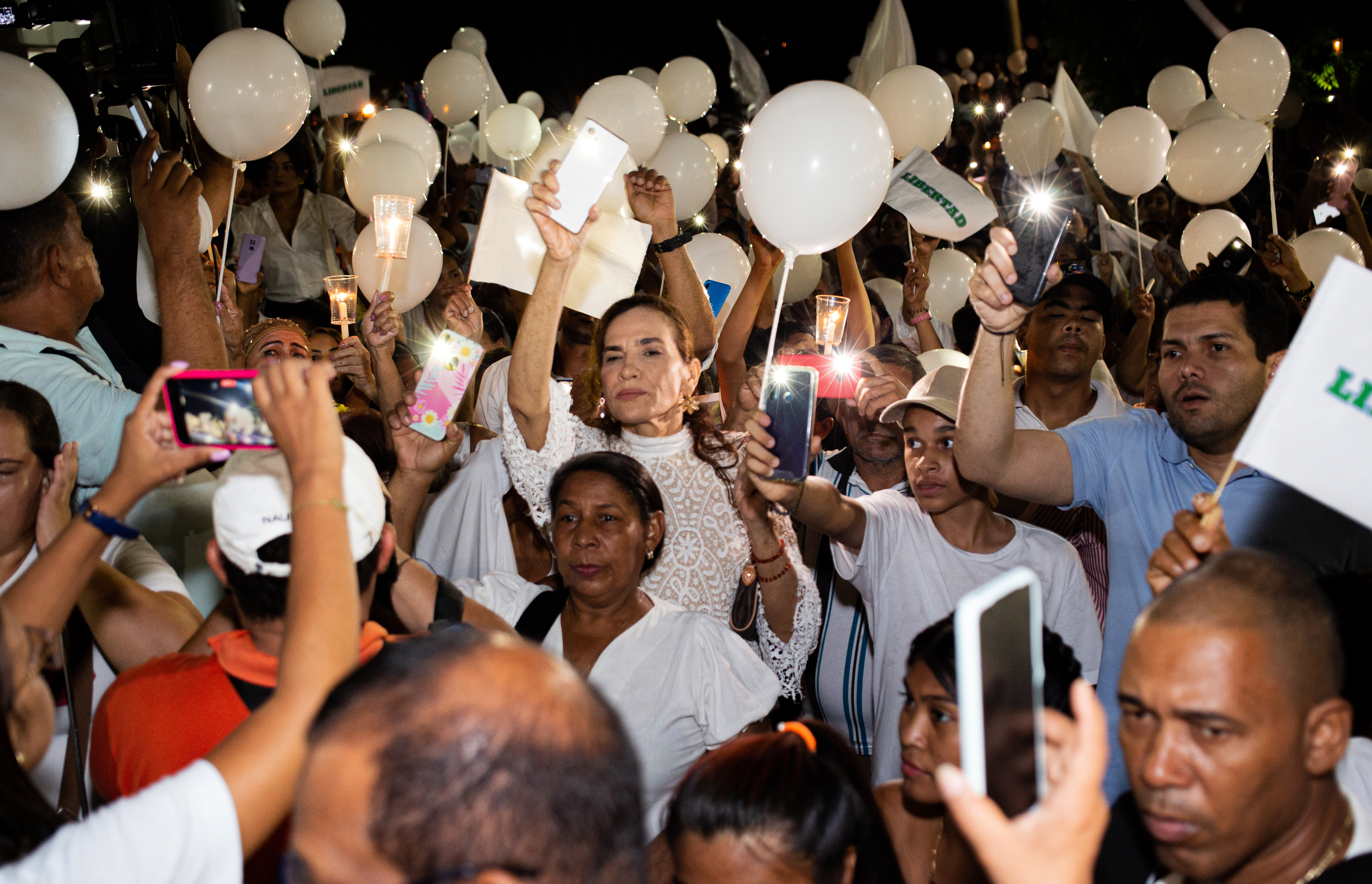 Barrancas marchó por la libertad del papá de Luis Díaz: video