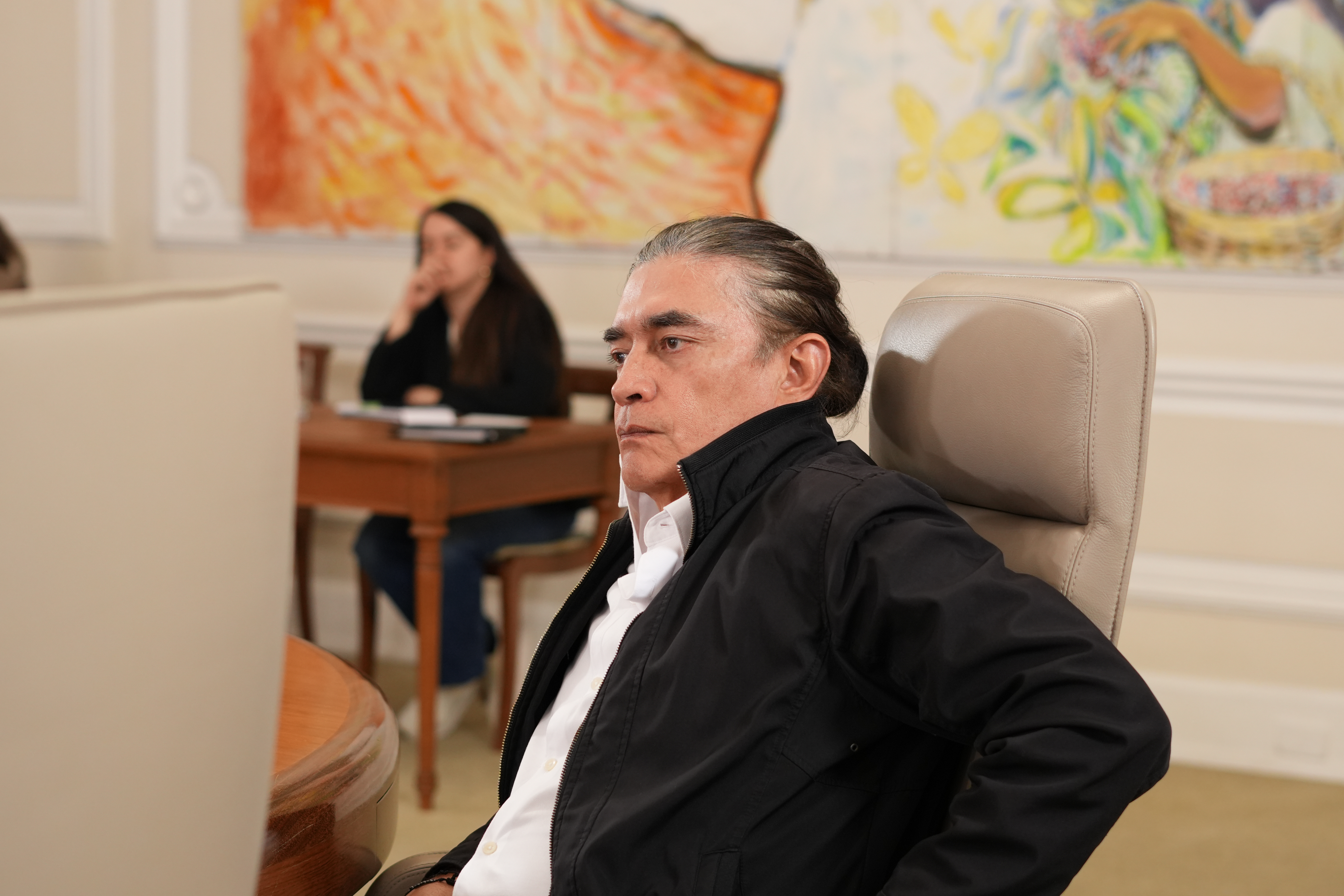 Gustavo Bolívar, director de Prosperidad Social, durante consejo de ministros transmitido en vivo.