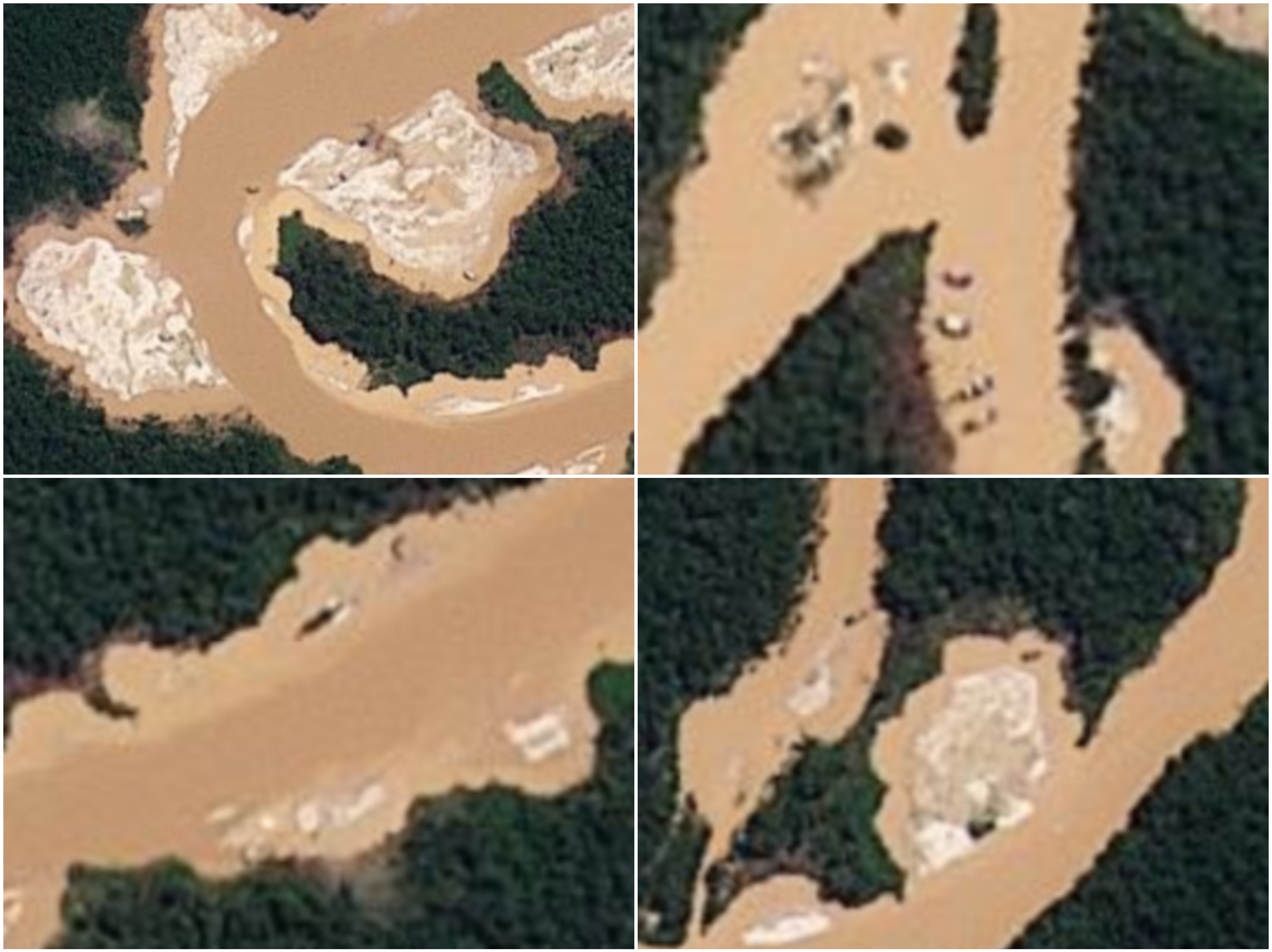 Imágenes de la minería en el río Puré, tomadas en julio del 2026.