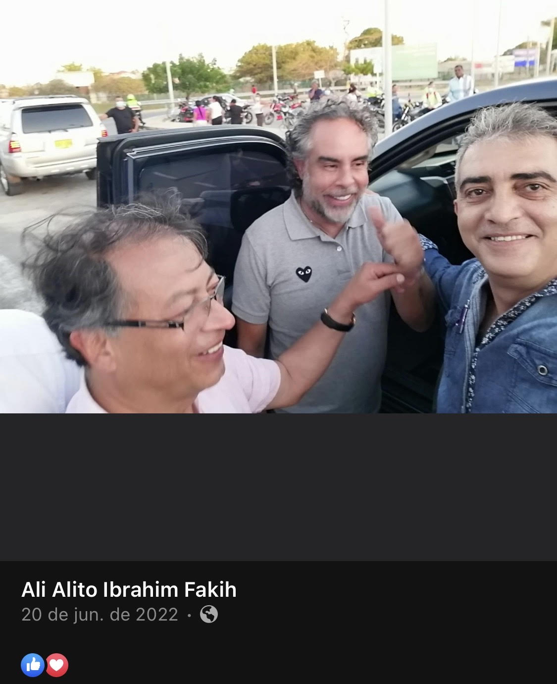 Alí Ibrahim Fakih ‘Alito’ con Gustavo Petro y Armando Benedetti